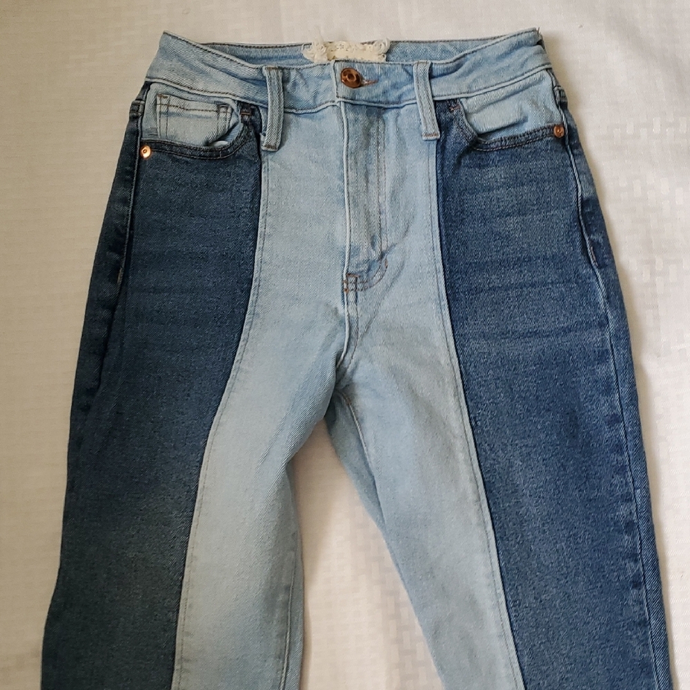 Y2k Altard State Trendy Multi-Blue Flare Jeans - Picture 6 of 15